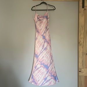 Pink and Blue Long Dress